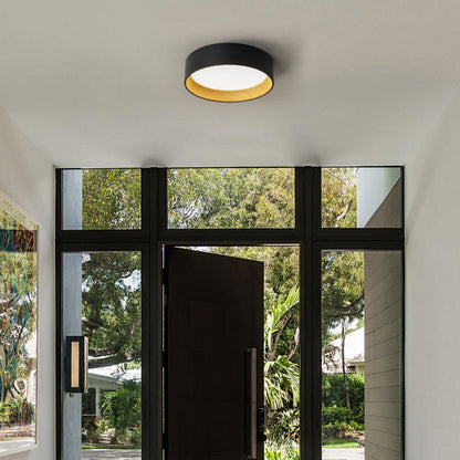 Plafonnier encastré à DEL intégré C Cattleya noir et imitation bois 3CCT