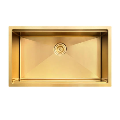 Évier de cuisine sous plan CB HOME 32 po, encastrable, noir/acier inoxydable, cuve simple avec accessoires