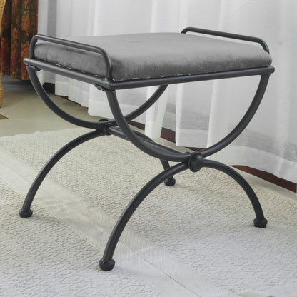 Tabouret de coiffeuse Cambridge en fer avec coussin