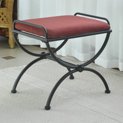 Tabouret de coiffeuse Cambridge en fer avec coussin