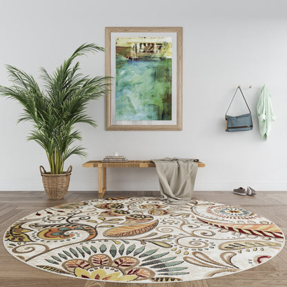 Tapis d'intérieur Caprice style moderne du milieu du siècle à motif floral