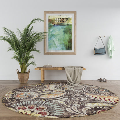 Tapis d'intérieur Caprice style moderne du milieu du siècle à motif floral