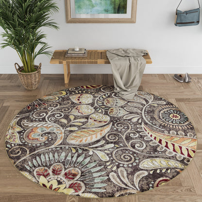 Tapis d'intérieur Caprice style moderne du milieu du siècle à motif floral