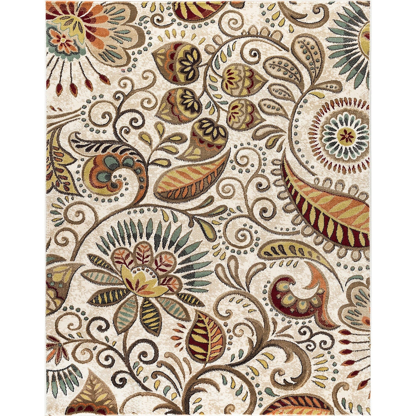 Tapis d'intérieur Caprice style moderne du milieu du siècle à motif floral