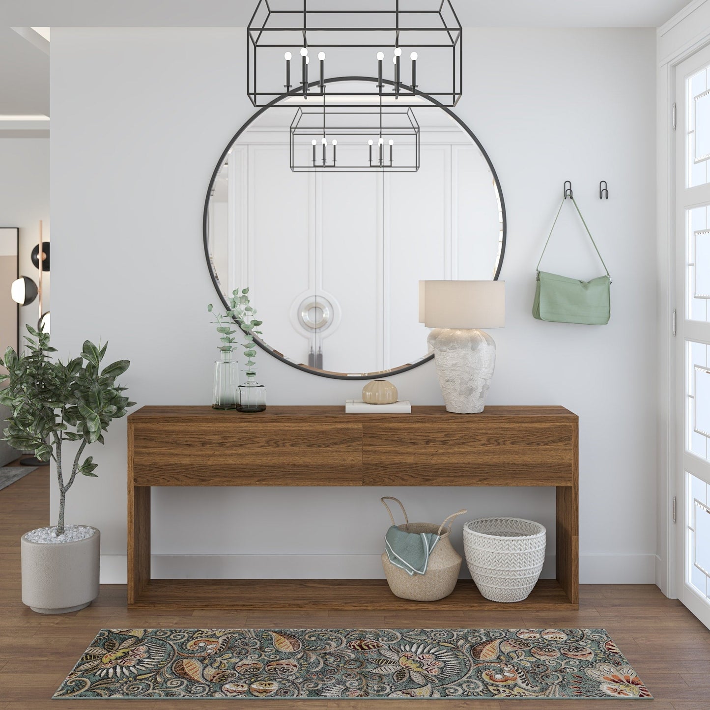 Tapis d'intérieur Caprice style moderne du milieu du siècle à motif floral