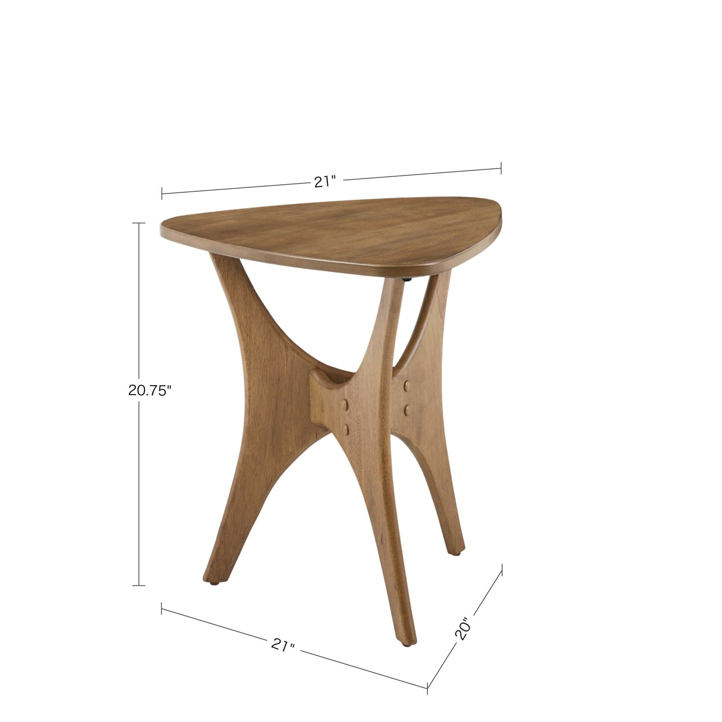 Table d'appoint triangulaire en bois INK IVY Blaze