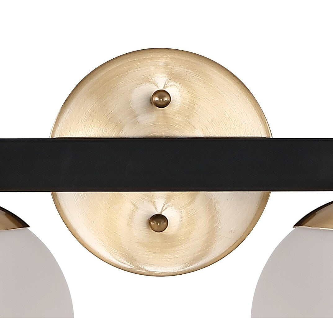 Meuble-lavabo moderne et contemporain Cecil Globe en métal et verre dépoli avec éclairage LED, par JONATHAN Y