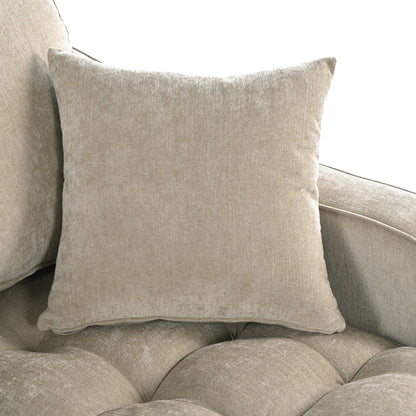 Canapé-lit en chenille, canapé-lit rembourré avec dossier capitonné et 2 coussins amovibles pour le salon