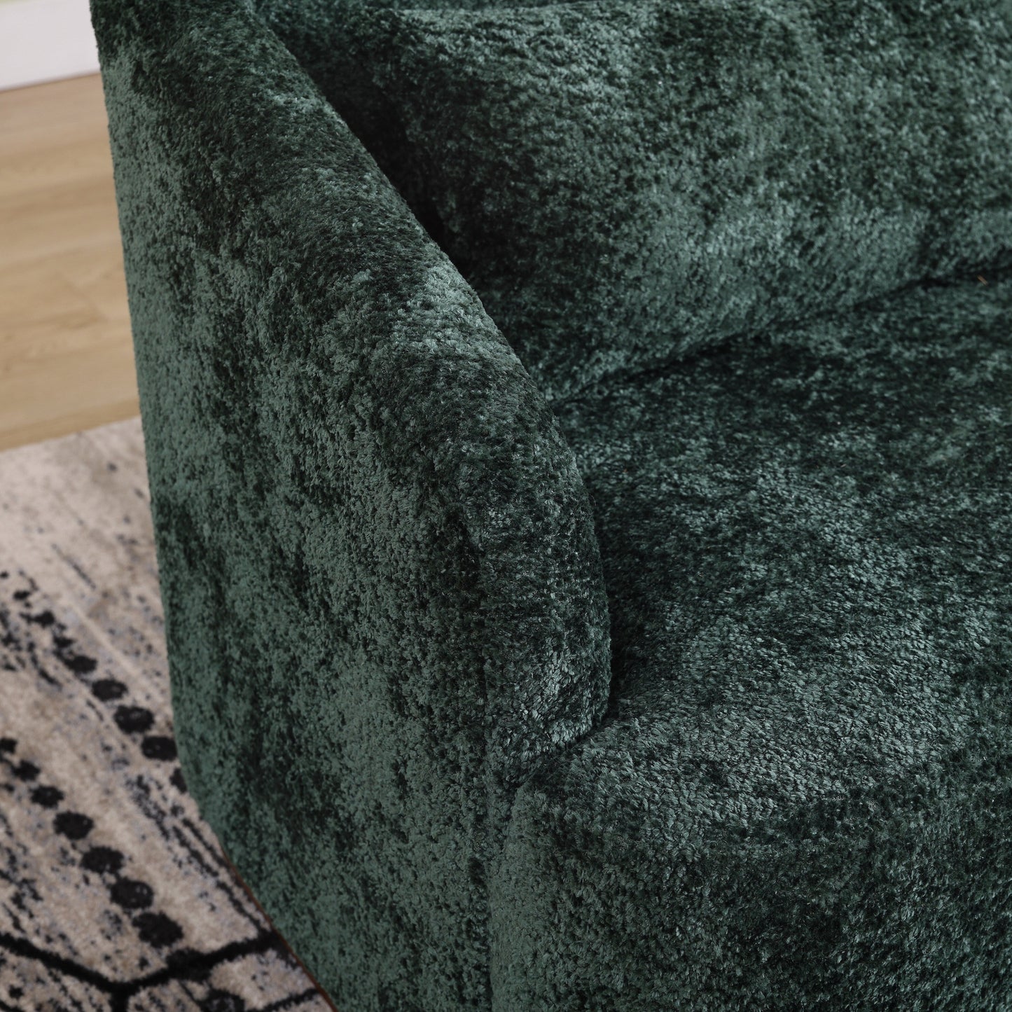 Fauteuil pivotant en chenille, canapé d'appoint confortable à 360 degrés pour salon, chambre et bureau avec coussin amovible