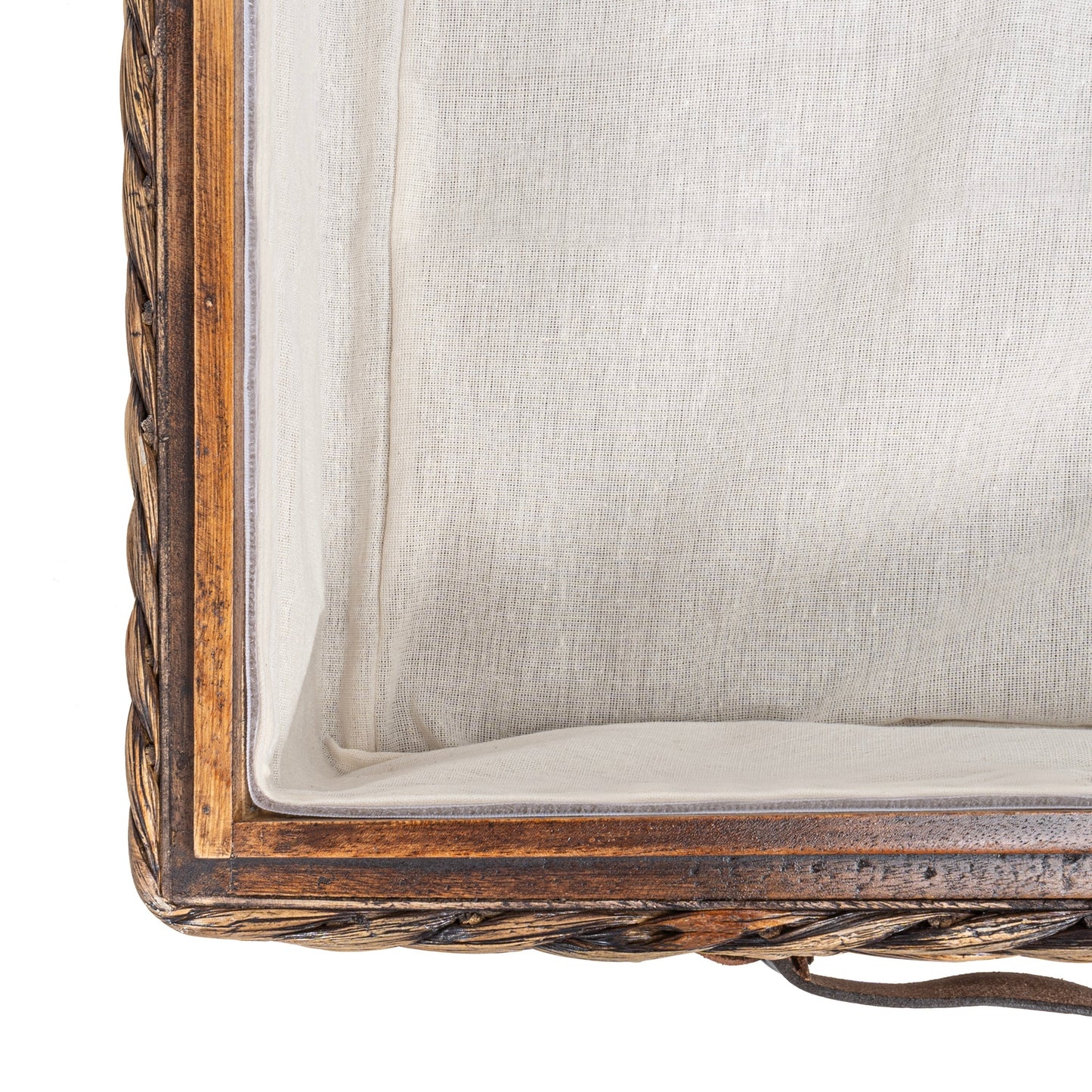 Happimess Bac de rangement sous le lit en jacinthe/bois avec roulettes et poignées