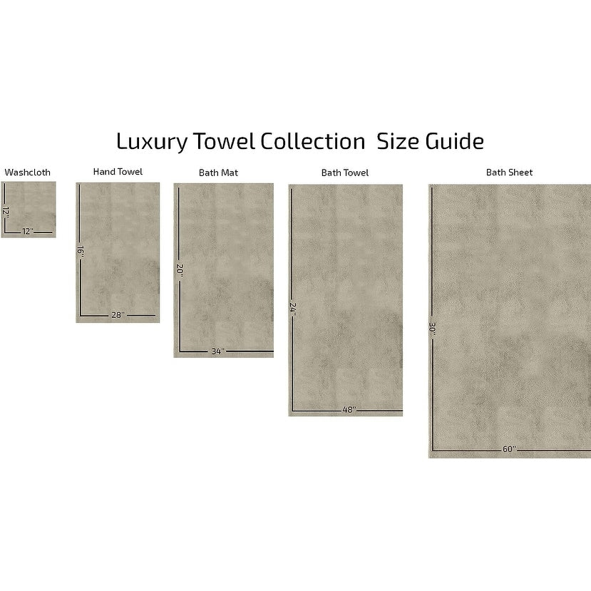 Ensemble de serviettes CTT 100 % coton turc, 8 ou 9 pièces, séchage rapide et absorbantes