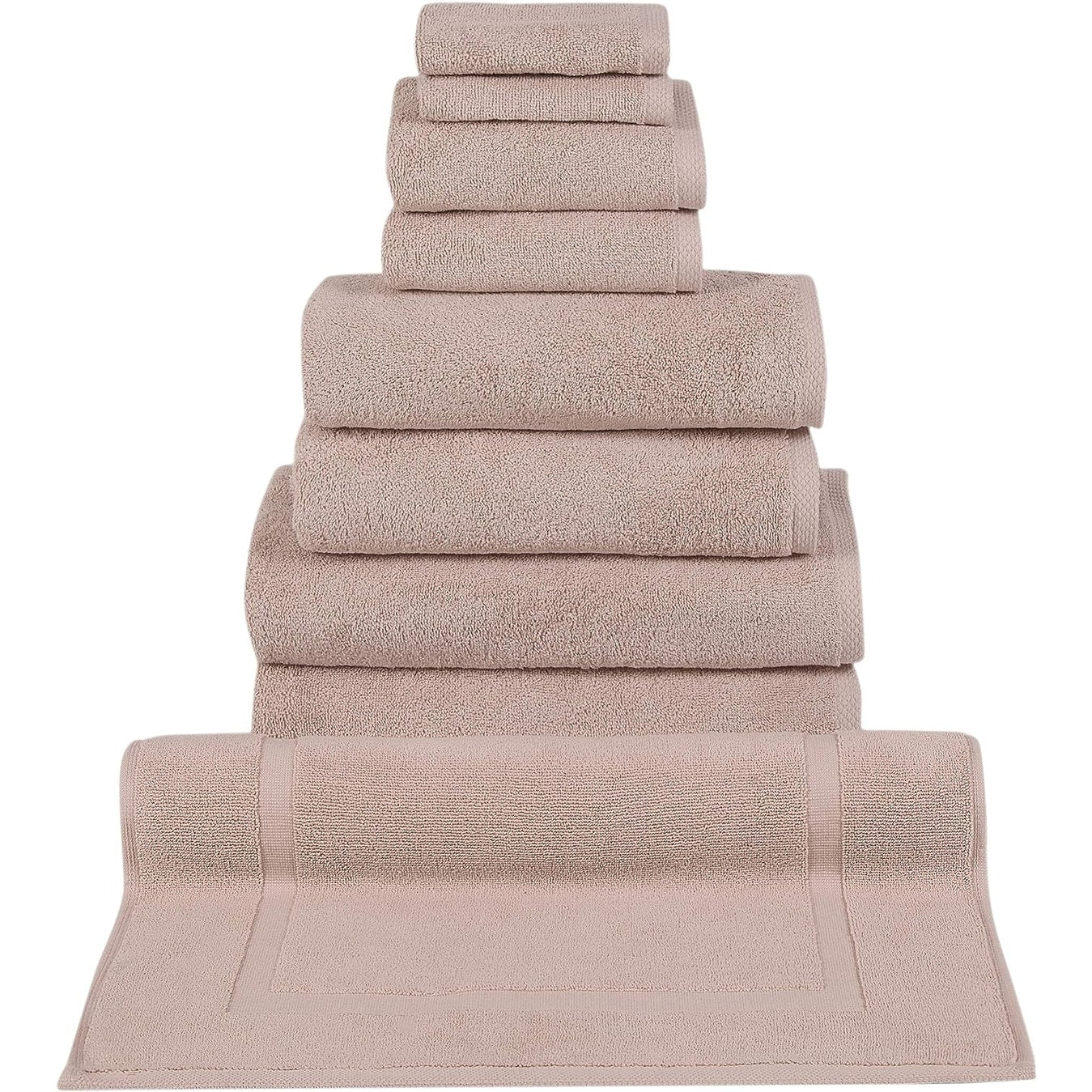 Ensemble de serviettes CTT 100 % coton turc, 8 ou 9 pièces, séchage rapide et absorbantes