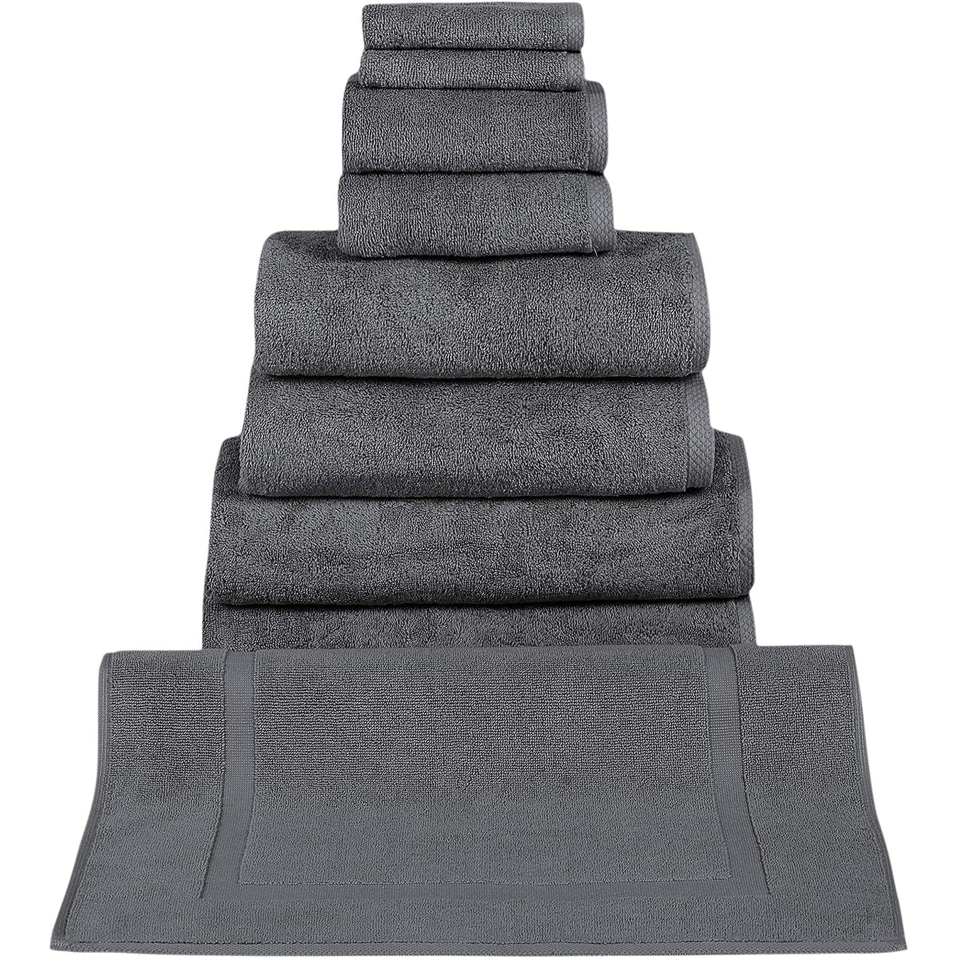 Ensemble de serviettes CTT 100 % coton turc, 8 ou 9 pièces, séchage rapide et absorbantes