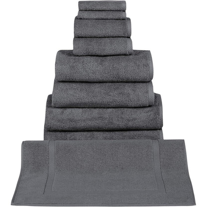 Ensemble de serviettes CTT 100 % coton turc, 8 ou 9 pièces, séchage rapide et absorbantes