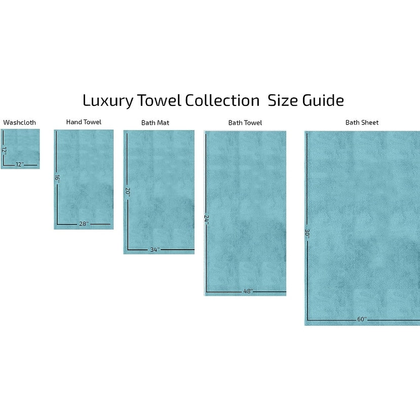 Ensemble de serviettes CTT 100 % coton turc, 8 ou 9 pièces, séchage rapide et absorbantes