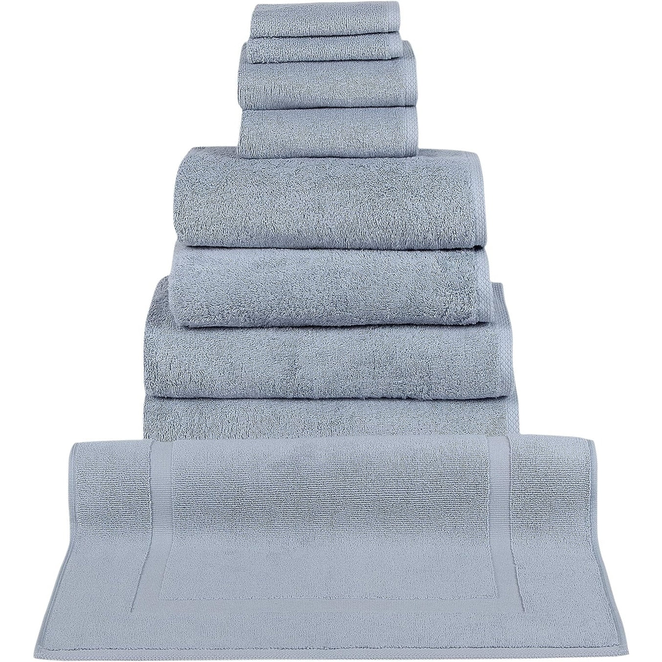 Ensemble de serviettes CTT 100 % coton turc, 8 ou 9 pièces, séchage rapide et absorbantes