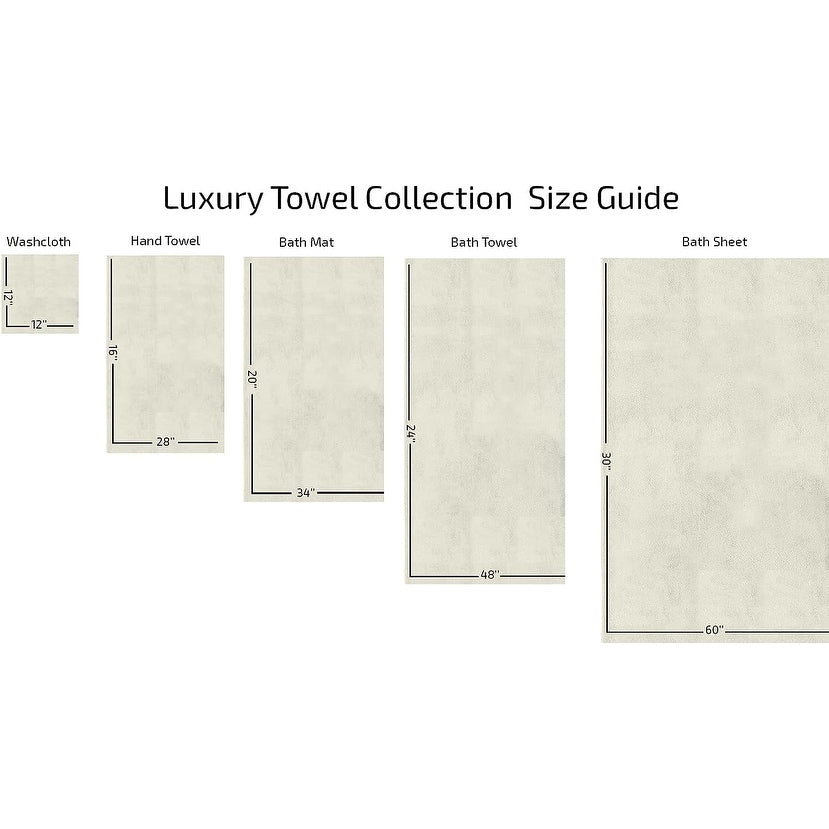 Ensemble de serviettes CTT 100 % coton turc, 8 ou 9 pièces, séchage rapide et absorbantes