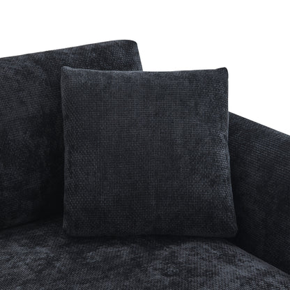 Canapé sectionnel Cloud, ensemble de canapés de luxe en forme de L avec 2 oreillers gratuits, mobilier d'intérieur 4 places en chenille avec méridienne surdimensionnée