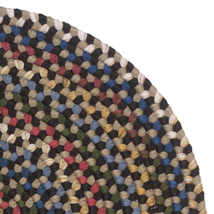 Tapis rond tressé multicolore rustique Wayland de Colonial Mills