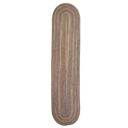 Tapis de couloir tressé rustique multicolore Worley de Colonial Mills, fait main