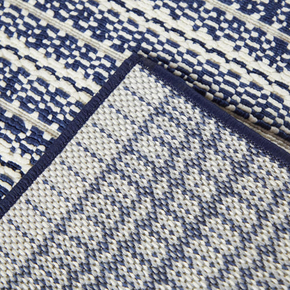 Tapis d'intérieur/extérieur Connell à rayures transitionnelles