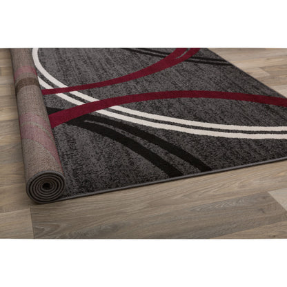 Tapis contemporain à motif de cercles abstraits, collection World Rug Gallery