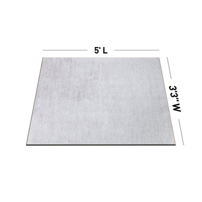 Tapis contemporain à rayures usées lavable en machine