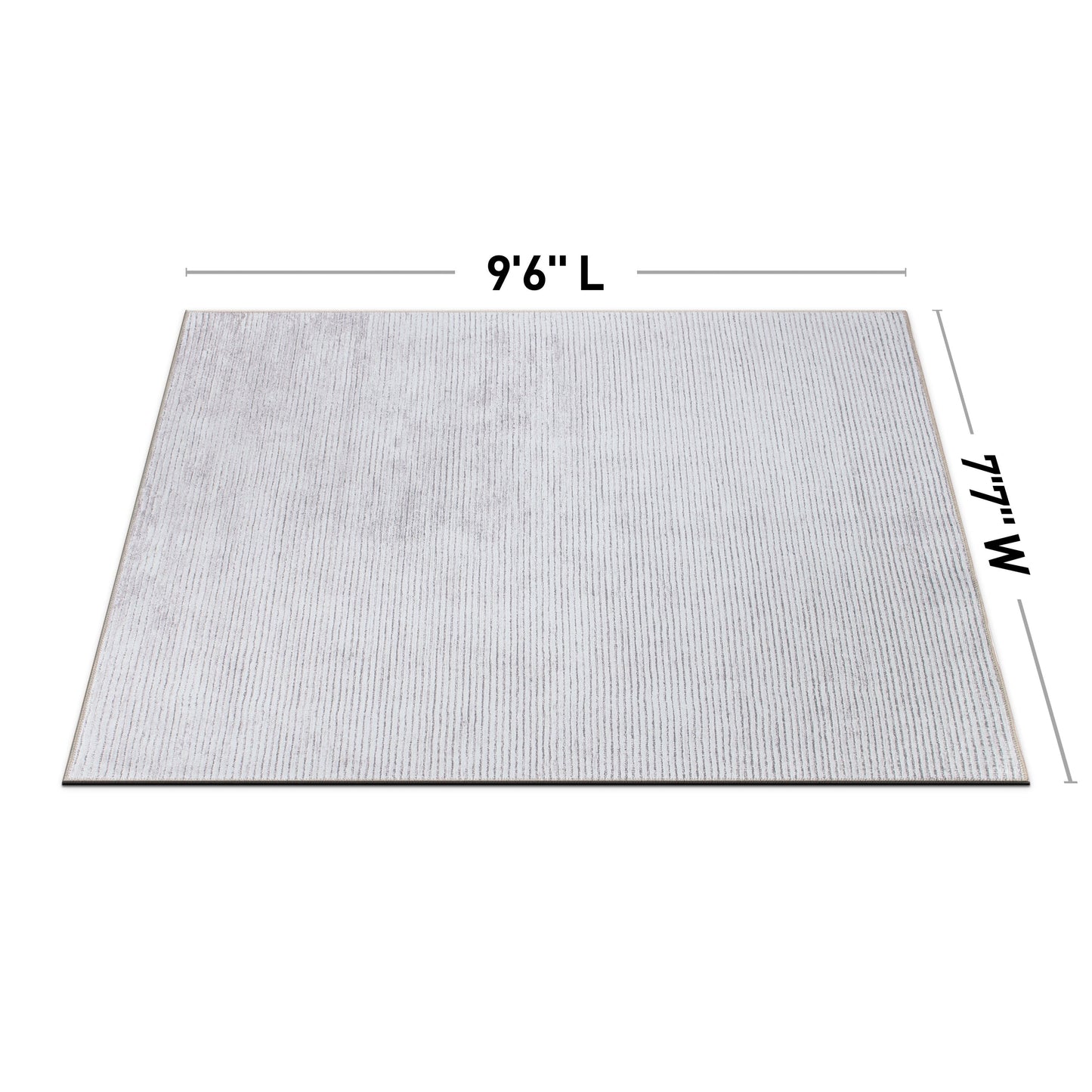 Tapis contemporain à rayures usées lavable en machine