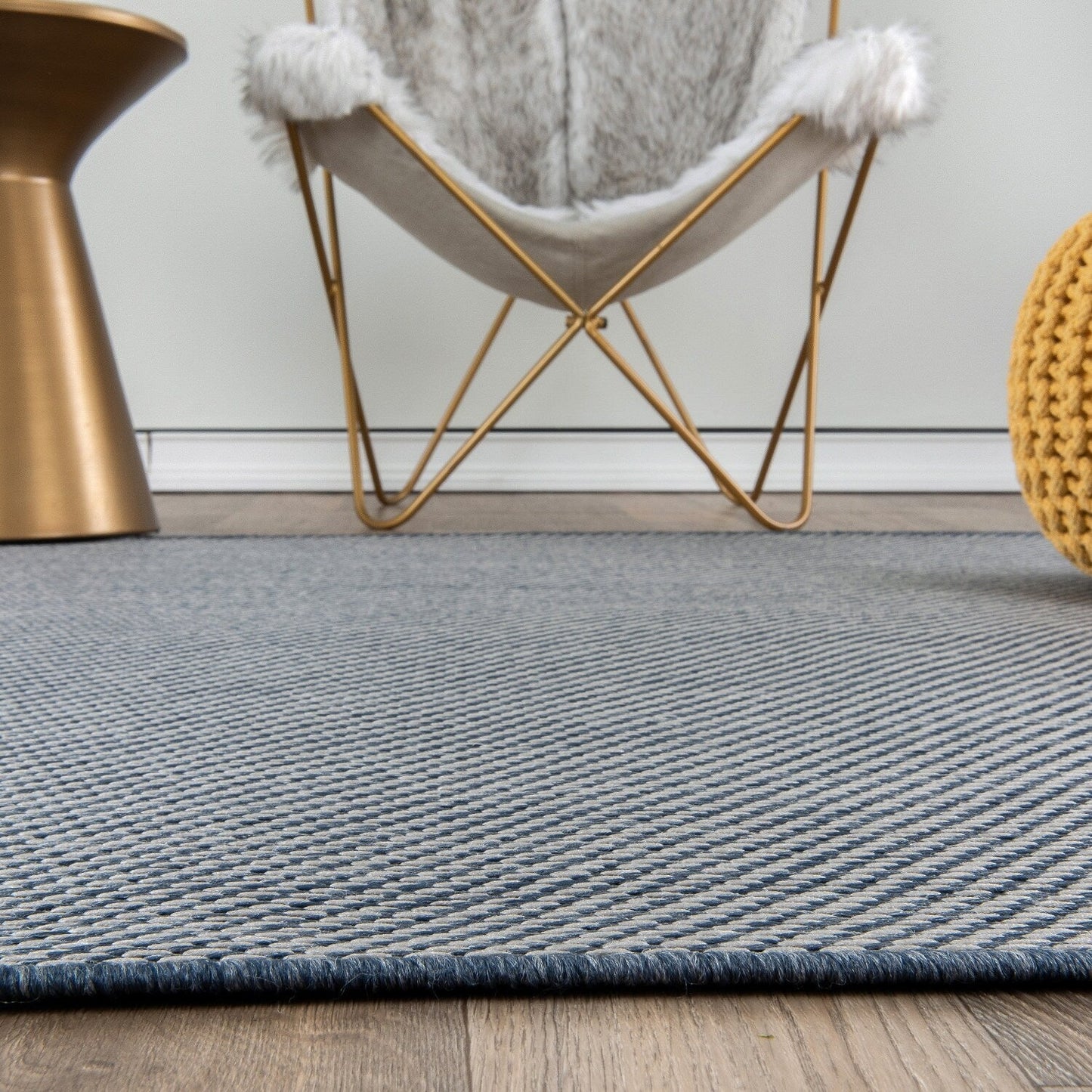 Tapis contemporain uni d'intérieur/extérieur