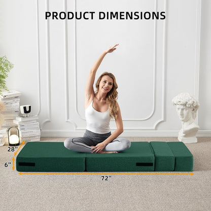 Canapé-lit convertible pliant - Fauteuil-lit moderne en lin avec oreiller et matelas pliable pour salon/dortoir/chambre d'amis