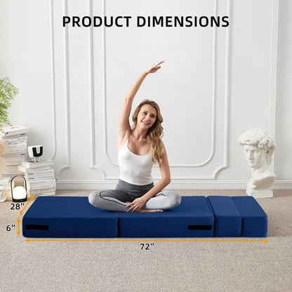 Canapé-lit convertible pliant - Fauteuil-lit moderne en lin avec oreiller et matelas pliable pour salon/dortoir/chambre d'amis