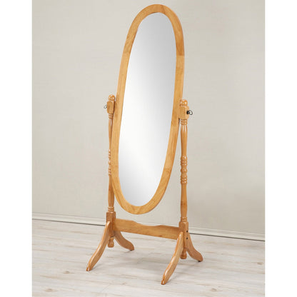 Miroir sur pied traditionnel en bois Roundhill Furniture Copper Grove Monks Hood