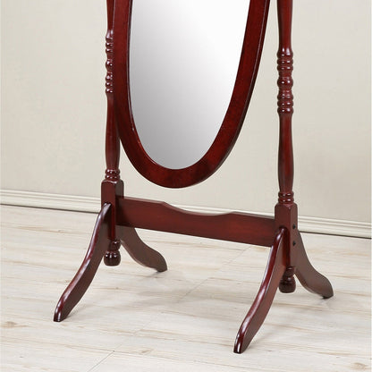 Miroir sur pied traditionnel en bois Roundhill Furniture Copper Grove Monks Hood
