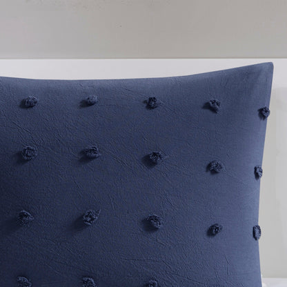 Parure de lit Intelligent Design en coton jacquard maïs avec taies d'oreiller carrées et coussins décoratifs