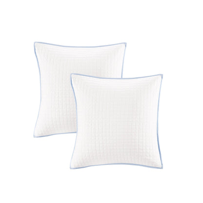 Parure de lit Intelligent Design en coton jacquard maïs avec taies d'oreiller carrées et coussins décoratifs