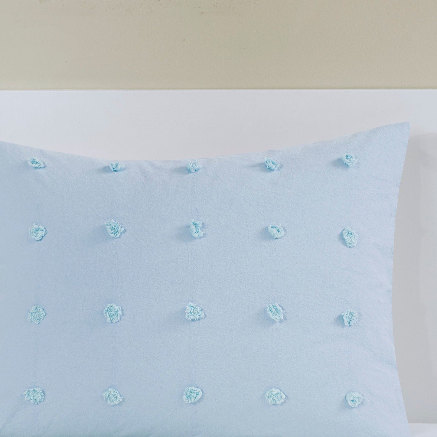 Parure de lit Intelligent Design en coton jacquard maïs avec taies d'oreiller carrées et coussins décoratifs