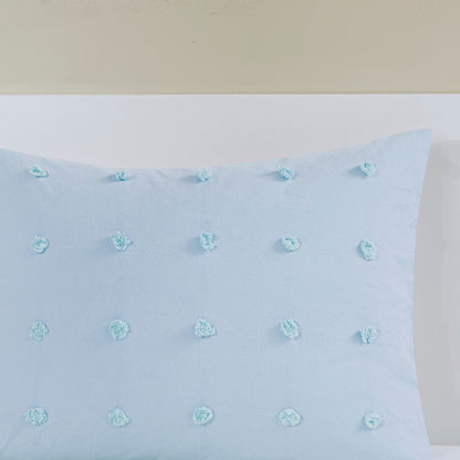 Parure de lit Intelligent Design en coton jacquard maïs avec taies d'oreiller carrées et coussins décoratifs