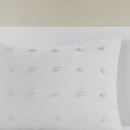 Parure de lit Intelligent Design en coton jacquard maïs avec taies d'oreiller carrées et coussins décoratifs