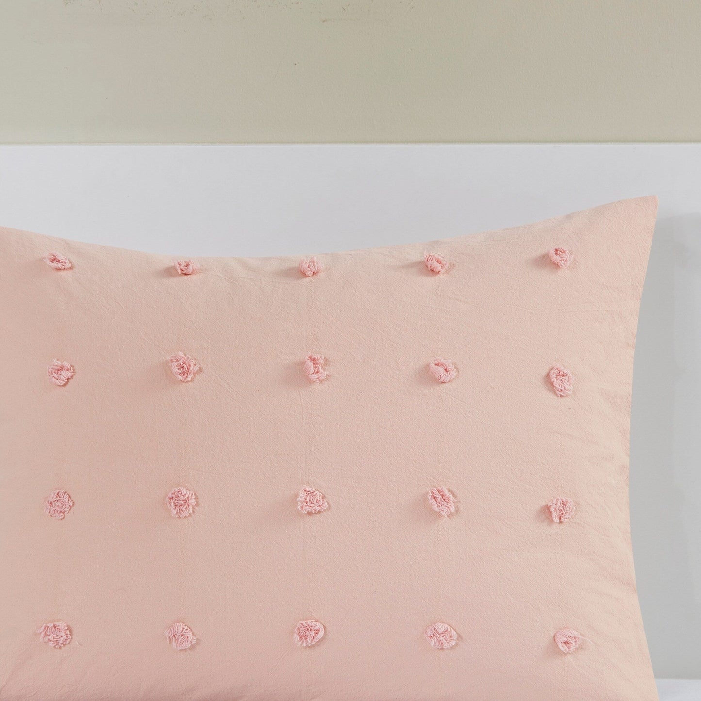 Parure de lit Intelligent Design en coton jacquard maïs avec taies d'oreiller carrées et coussins décoratifs