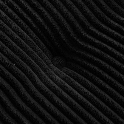 Canapé pouf rembourré en velours côtelé et mousse à mémoire de forme avec pouf - 48,4 L x 67,7 l x 24,4 H