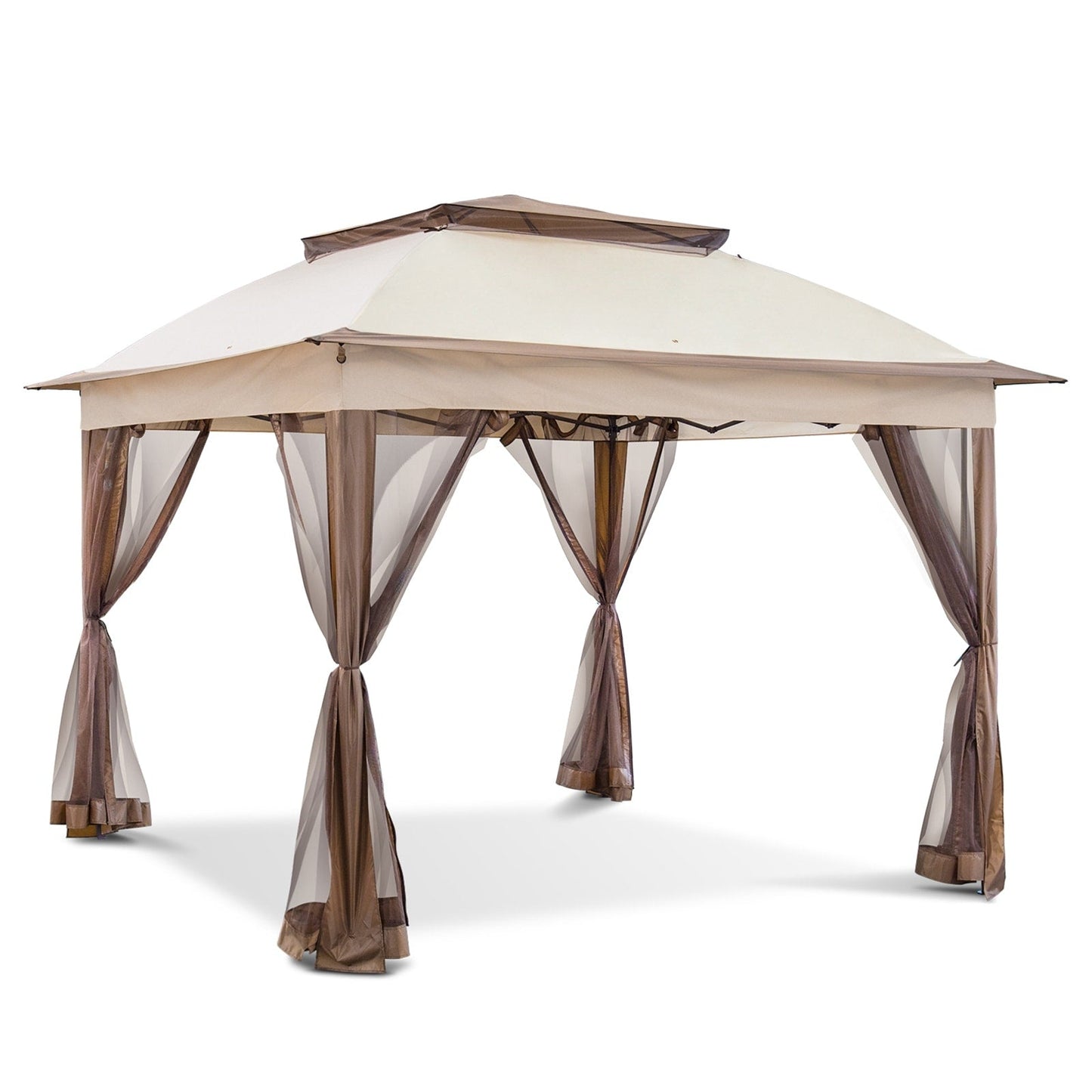 Gazebo escamotable en acier Cozywor de 11 pi x 11 pi avec moustiquaire