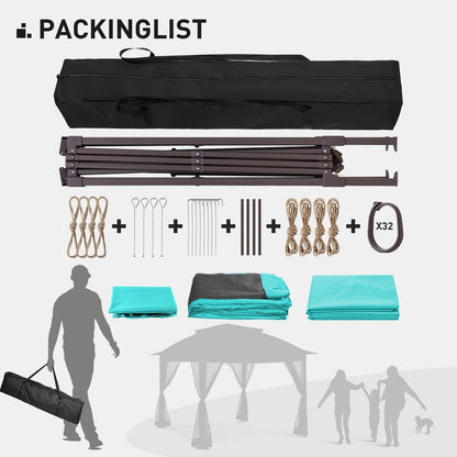 Gazebo escamotable en acier Cozywor de 11 pi x 11 pi avec moustiquaire