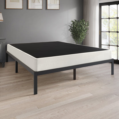 Sommier à ressorts en métal CraftPorch de 5 pouces avec housse en lin gris chaud