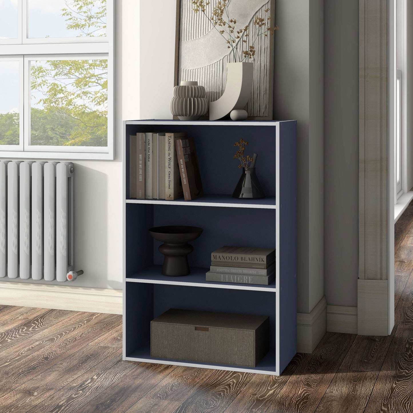 DH BASIC Système de rangement moderne en bois personnalisable et empilable - Étagères cubiques, armoire à tiroirs, bibliothèque avec portes par Denhour