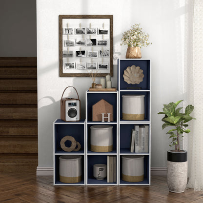 DH BASIC Système de rangement moderne en bois personnalisable et empilable - Étagères cubiques, armoire à tiroirs, bibliothèque avec portes par Denhour