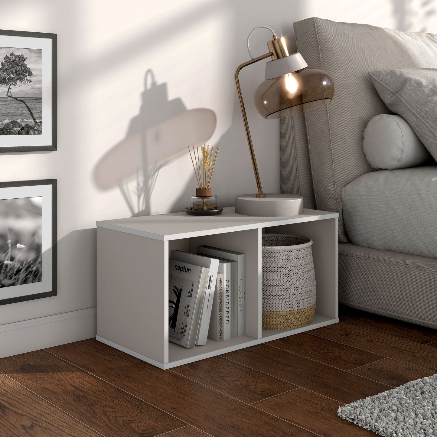 DH BASIC Système de rangement moderne en bois personnalisable et empilable - Étagères cubiques, armoire à tiroirs, bibliothèque avec portes par Denhour