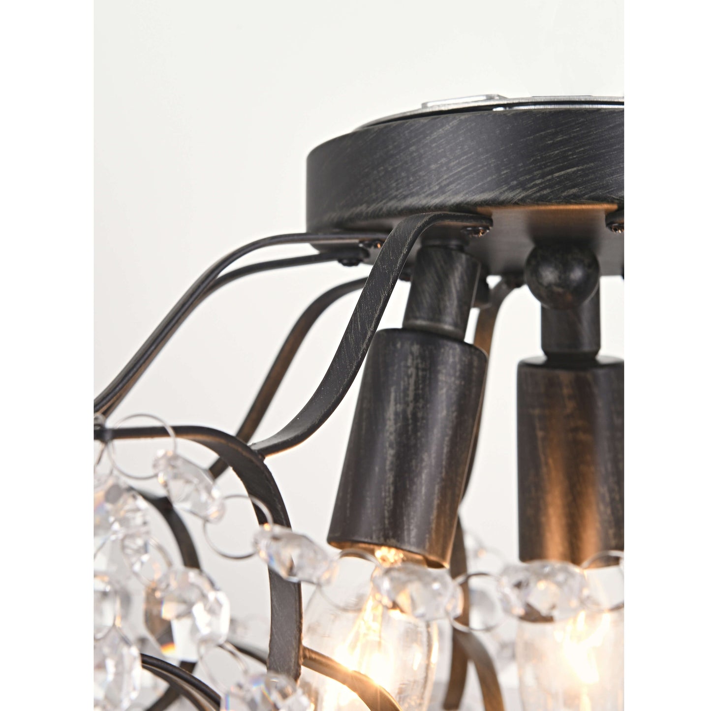 Plafonnier d'intérieur élégant à 3 lumières en cristal Dalia