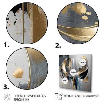 Designart Formes et lignes abstraites | Décoration murale abstraite effet marbre