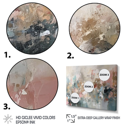 Peinture abstraite à coups de pinceau Designart | Art mural abstrait encadré pour salon