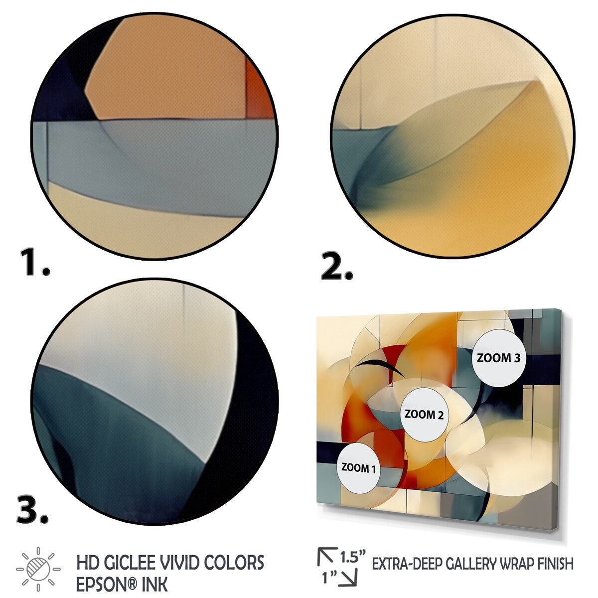 Designart Exploration des motifs abstraits | Impressions sur toile encadrées géométriques modernes